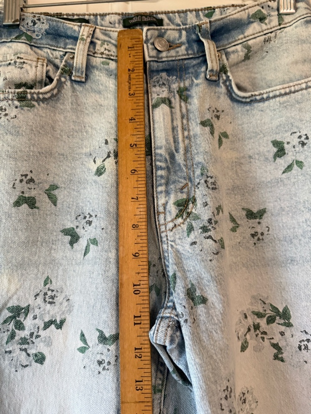 Wild Fable 90s relaxed straight floral print denim jeans - Picture 7 of 9